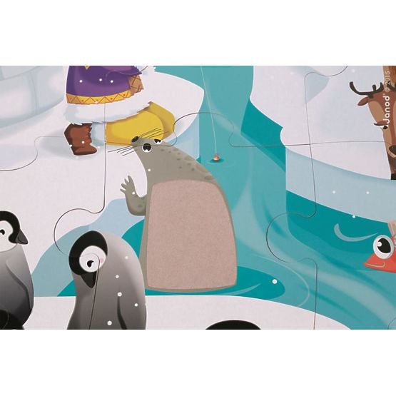 Janod Tastpuzzle Leben auf Eis 20 Teile