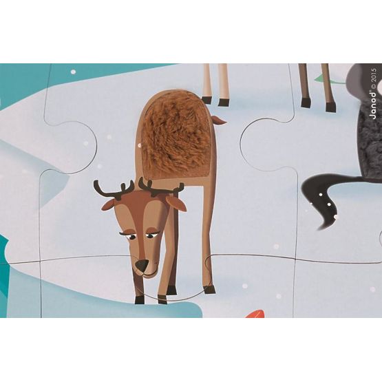 Janod Tastpuzzle Leben auf Eis 20 Teile