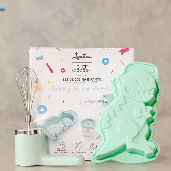 Jata Kinder Mini Akku Set 3 in 1 - Mixer, Zerkleinerer und Backform