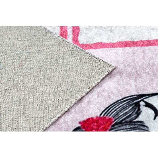 JUNIOR 51828.802 Waschmatte Hüpfer, Ballerina für Kinder rutschfest - rosa