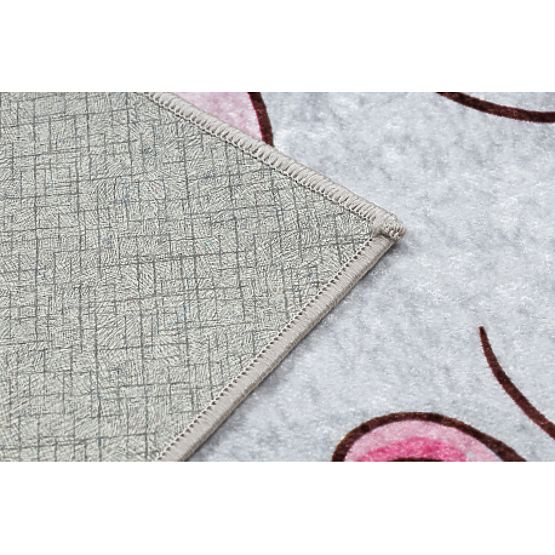 JUNIOR 51855.804 Waschmatte Einhorn, Wolken für Kinder rutschfest - rosa