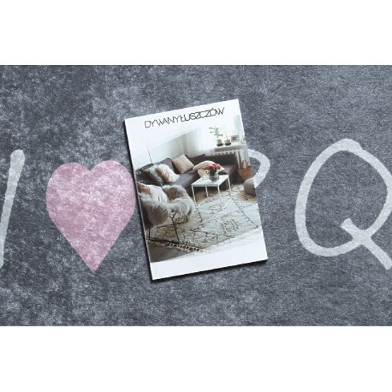 JUNIOR 52106.801 Waschmatte Alphabet für Kinder rutschfest - grau