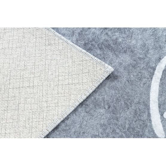 JUNIOR 52106.801 Waschmatte Alphabet für Kinder rutschfest - grau