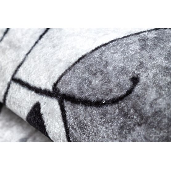 JUNIOR 52107.801 Waschmatte Bären, Tiere, Straßen für Kinder rutschfest - grau