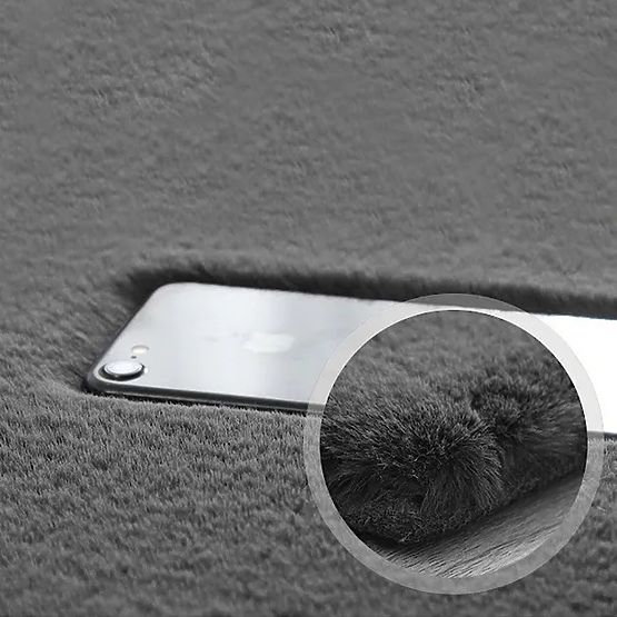 Kaninchenseidenteppich – hellgrau