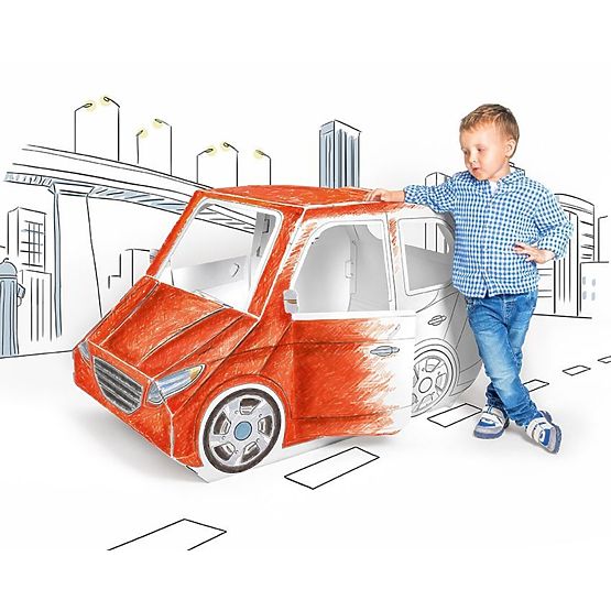 Karton Spielzeugauto Alien