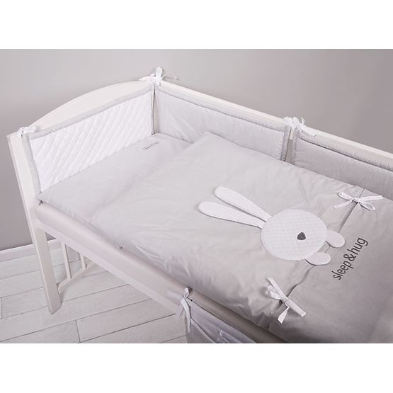 Kinder 2-teilige Bettwäsche sleep & hug - grau