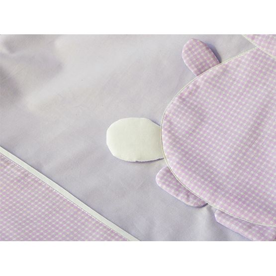 Kinder 3-dílné Bettbezug hase - dark violet