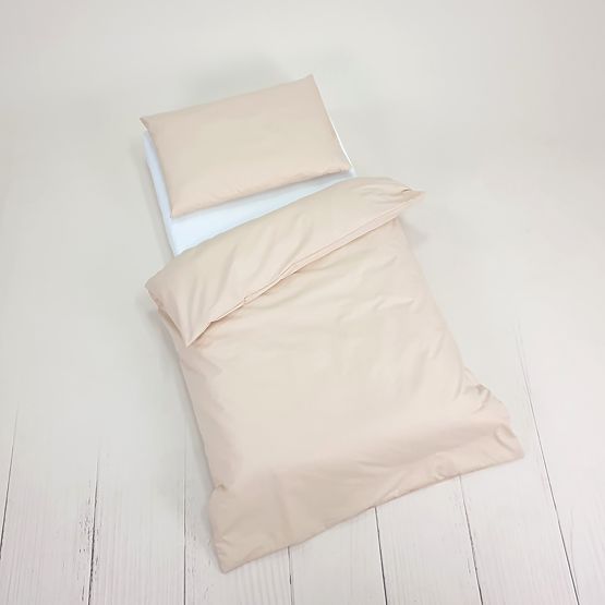 Kinder-Baumwollbettwäsche 100x135 cm - beige