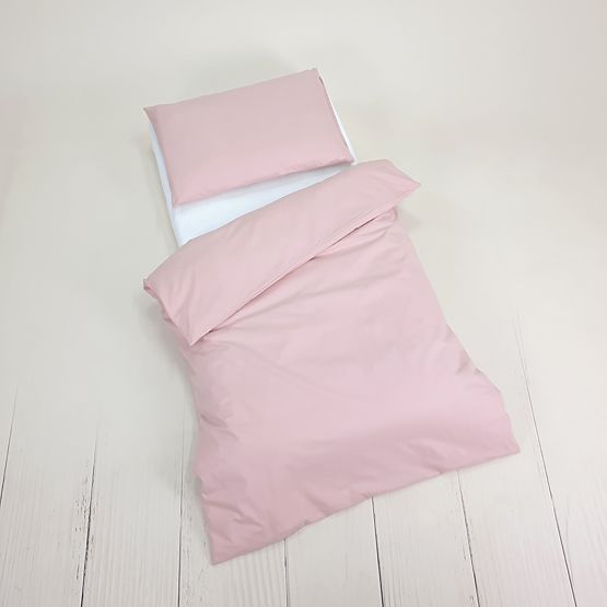 Kinder-Baumwollbettwäsche 100x135 cm - rosa