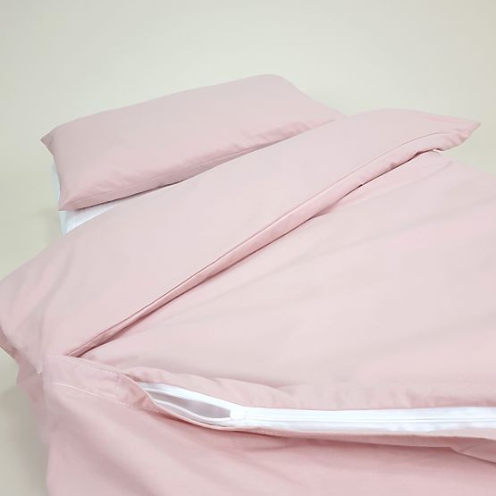 Kinder-Baumwollbettwäsche 100x135 cm - rosa