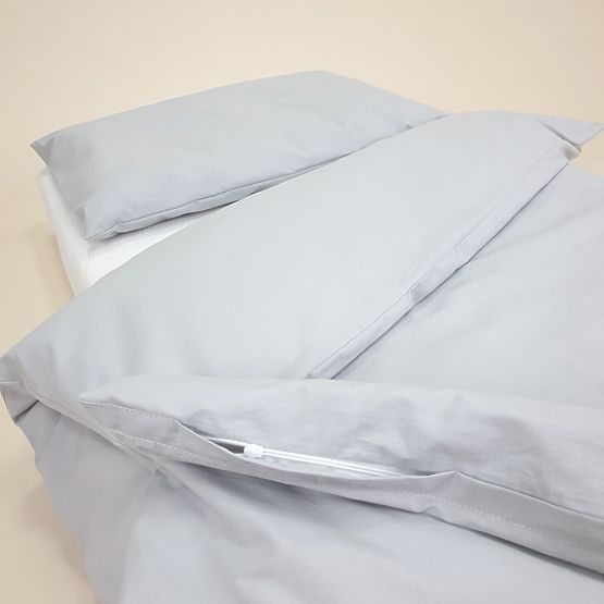 Kinder-Baumwollbettwäsche 120×90 cm - grau