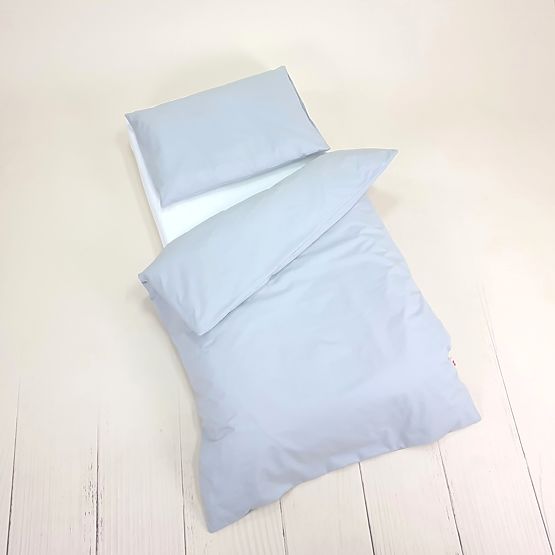 Kinder-Baumwollbettwäsche 120×90 cm - grau