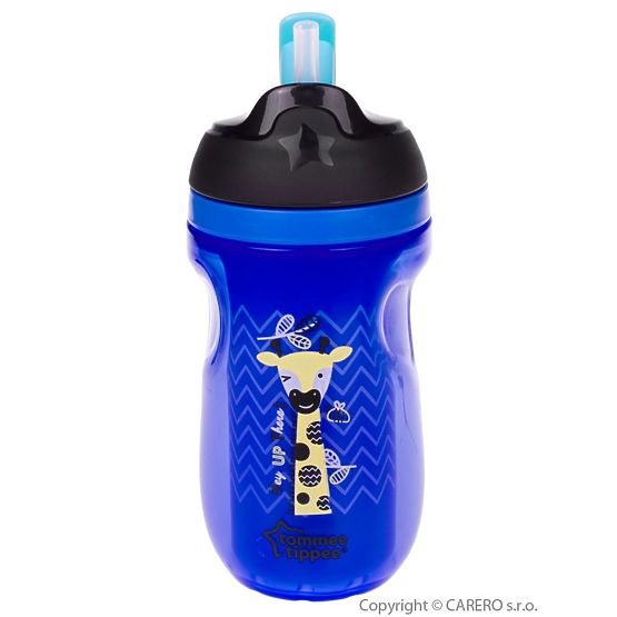 Kinder becher mit stroh Tommee Tippee Explora blau