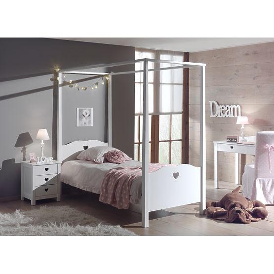 Kinder Bett Amori mit der himmel 200x90 cm
