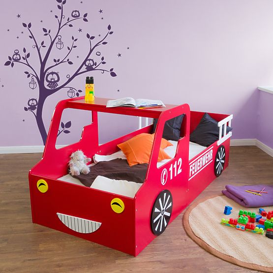 Kinder Bett Brandbekämpfung Auto