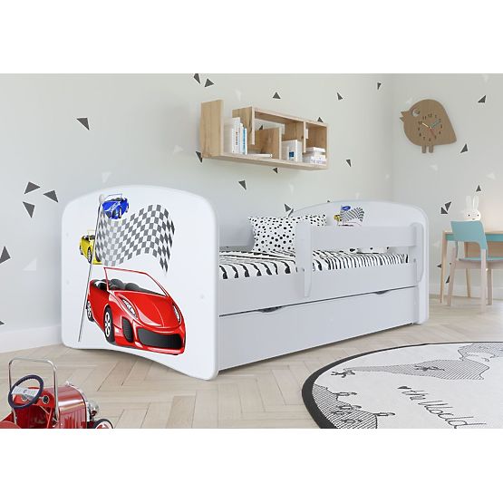 Kinder Bett mit Geländer - Ferrari