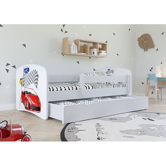Kinder Bett mit Geländer - Ferrari