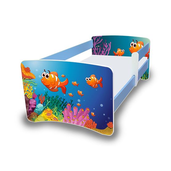 Kinder Bett mit Geländer Nico - u-boot svět
