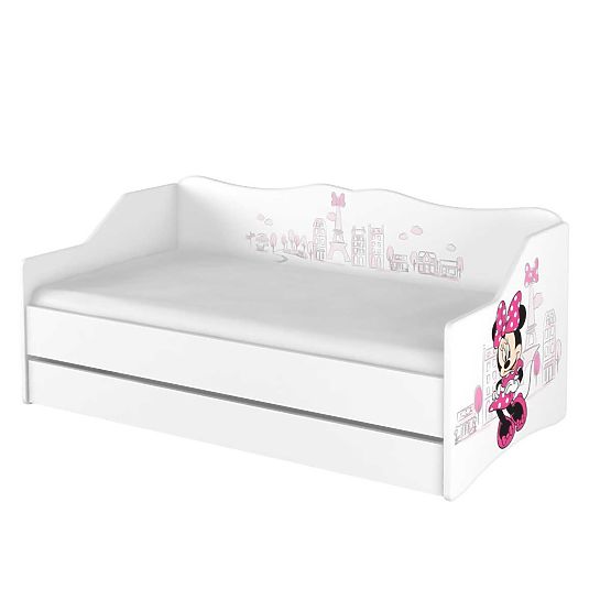 Kinder Bett mit zurück - Minnie Mouse in Paris