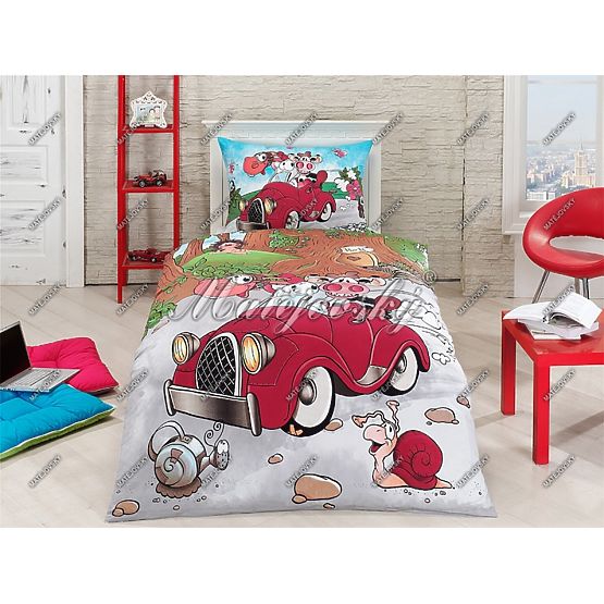 Kinder-Bettwäsche KRKOUNI - Auto