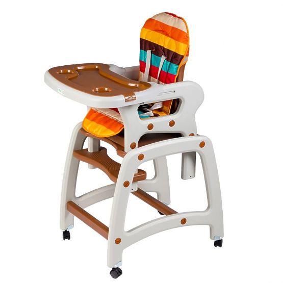 Kinder Essen- Babystuhl 3v1 - brown