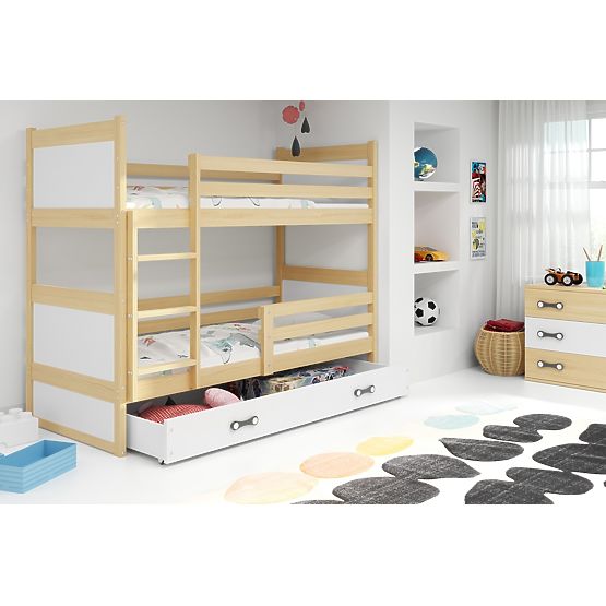 Kinder Etagen Bett Rocky - naturweiß