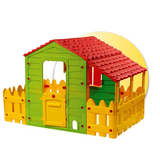 Kinder Gartenhäuschen mit Zaun