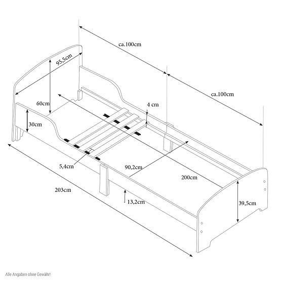 Kinder hölzern Bett Jungle