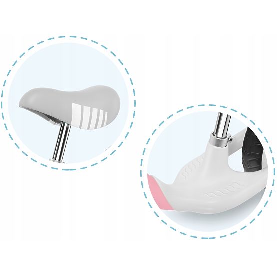 Kinderwippe Arie mit Handbremse - rosa-grau