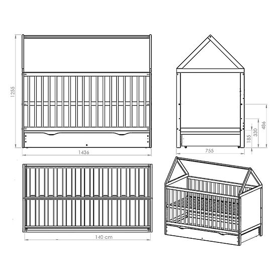 Kinderbett Hausbett Häuschen