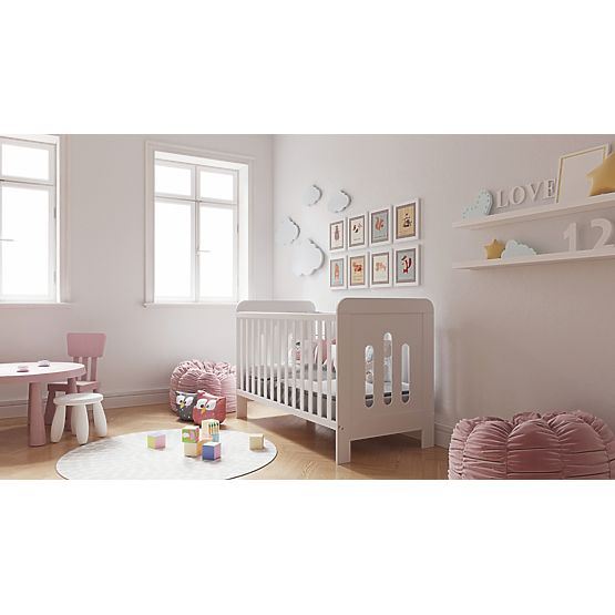 Babybett Gitterbett Zuza 140x70 cm mit Sofaseite