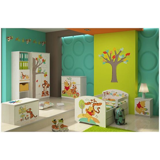 Kinderkommode Winnie Puuh und Tigger - Dekor Norwegische Kiefer
