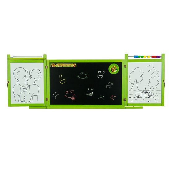 Magnet-/Kreidetafel für Kinder an der Wand – grün