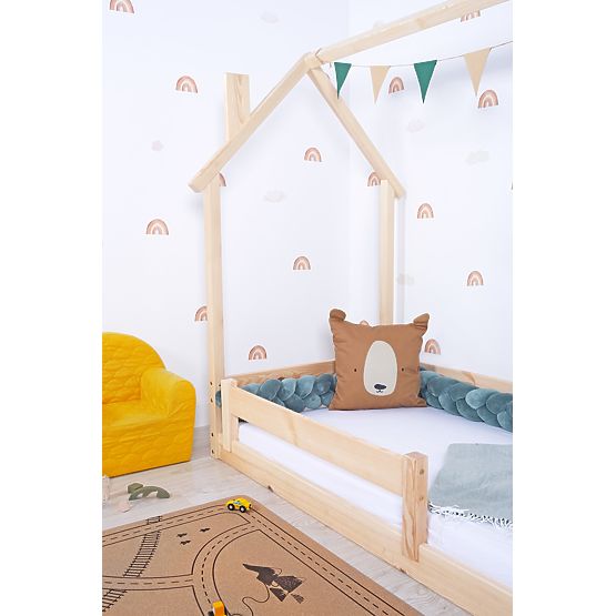 Kinderbett Montessori Schornsteinhaus - natur