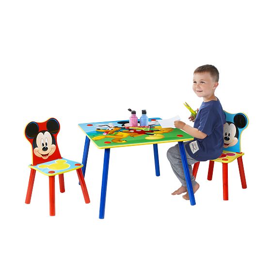 Kinder Platte mit Stühlen Mickey Mouse