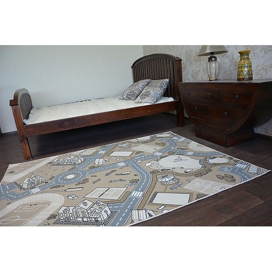 Kinder rutschfest Teppich Street beige