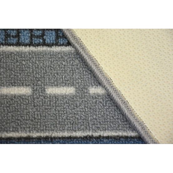 Kinder rutschfest Teppich Street blau