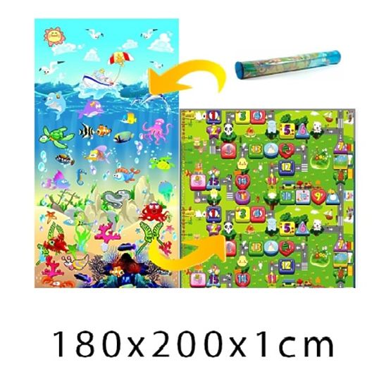 Kinder Schaumstoff Teppich - Ozean + numerisch gasse 200x180x1 cm