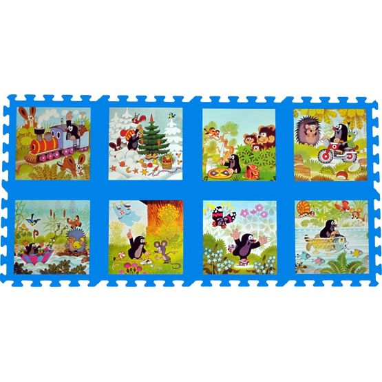 Kinder-Schaumstoffpuzzle Maulwurf - blau