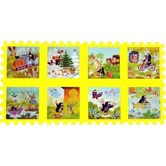 Kinder-Schaumstoffpuzzle Maulwurf - gelb