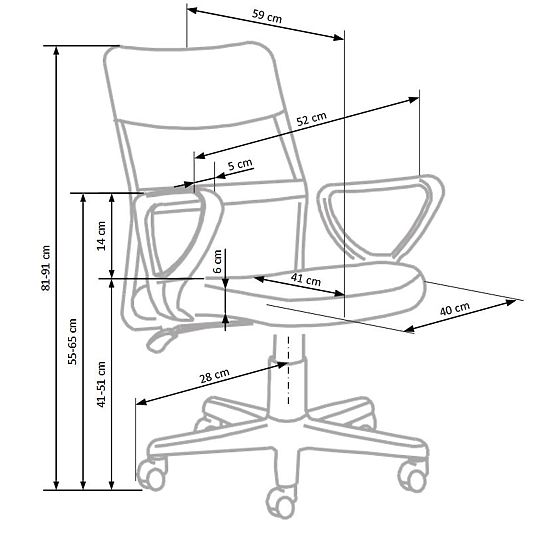 Kinder schwenken Stuhl Timmy grey