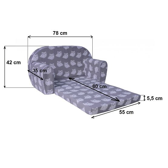 Kindersofa Bunny Ballerina - weiß-rosa