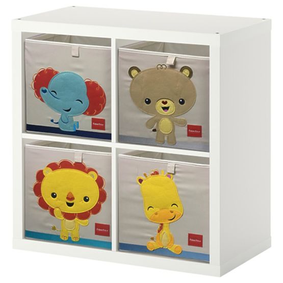 Kinder stofflich lagerung Box Fisher Price - löwe