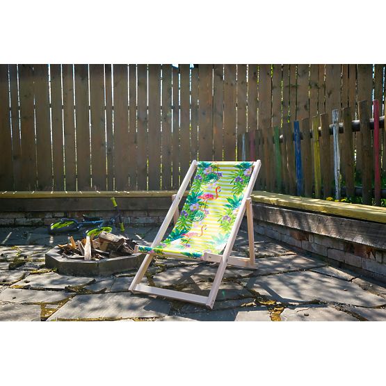 Kinderstrandkorb Flamingos und tropische Blumen