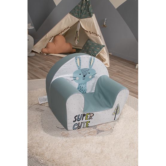 Kinderstuhl Zajíc - grau-blau-weiß
