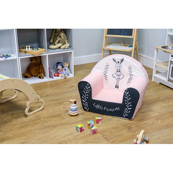 Kinderstuhl Bunny Ballerina - weiß-rosa