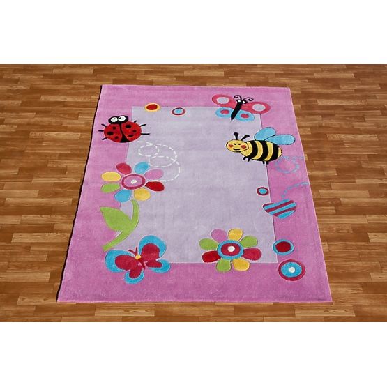Kinder Teppich Bee rosa