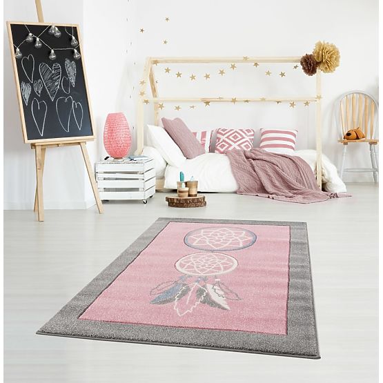 Kinder Teppich Catcher träume - pink-grau