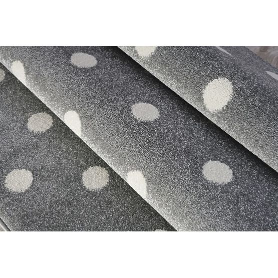 Kinder Teppich CIRCLE silbergrau/ white